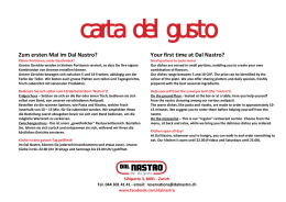 Dal Nastro Menu & Drinks