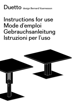 Instructions for use Mode d`emploi
