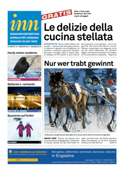 engadiner gästezei`i`ung giornale per l`engadina engadine holiday