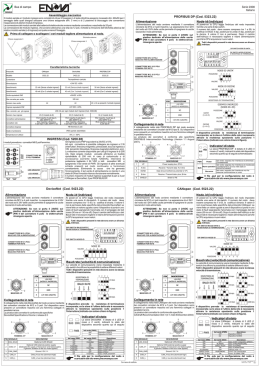 INGRESSI (Cod. 5200.08) Baud rate (velocit&agrave; di