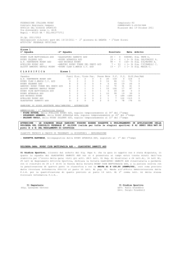 Under 20 n.2 del 19.10.2011 - Comitato Regionale Campano