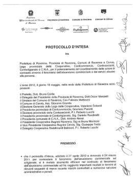 Il protocollo d`intesa