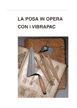 LA POSA IN OPERA CON i VIBRAPAC - Manuali tecnici