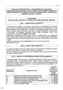 somministrazione bevande calde e fredde e altri generi alimentari a