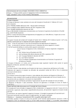 Denominazione del Corso di Studio