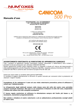 Manuale d`uso - Canicom Italia