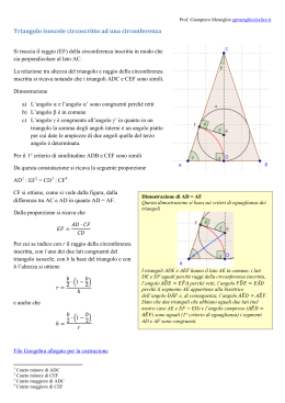 Triangolo isoscele circoscritto ad una circonferenza