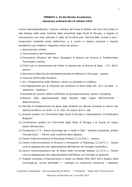 VERBALE n - Universit&agrave; degli Studi di Perugia