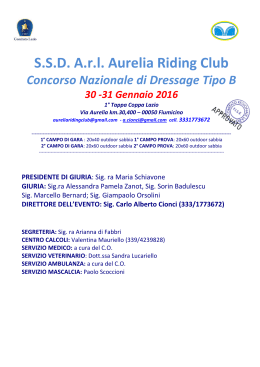 SSDArl Aurelia Riding Club Concorso Nazionale di