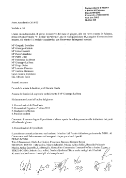Consiglio Accademico Verbale n. 10