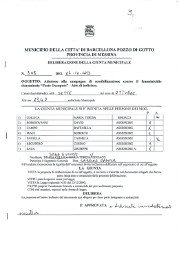 MUNICIPIO DELLA CITTA` DI BARCELLONA POZZO DI GOTTO
