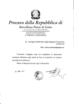 Barcellona Pozzo di Gotto - Ordine degli Ingegneri della Provincia di