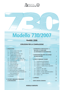 Istruzioni e Modello 730-2007