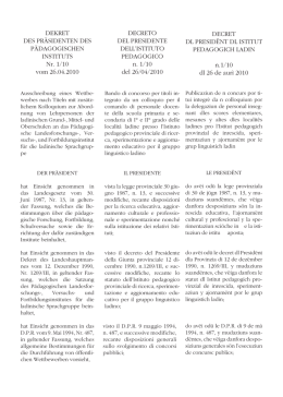 Decreto - Istitut Pedagogich Ladin