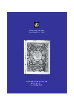 i restauri del distretto