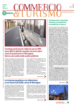 Le imprese guardano con attenzione e con favore all`AUSL unica di