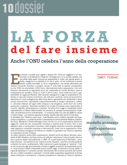 La forza del fare insieme