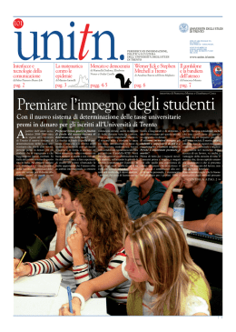 Numero 101 Luglio-Agosto 2008 - Periodico Unitn