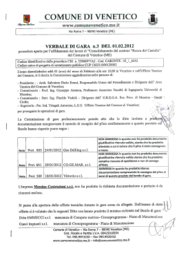 Verbale di gara n.3 del 01.02.2012