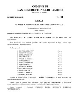 delibera - Comune di San Benedetto Val di Sambro