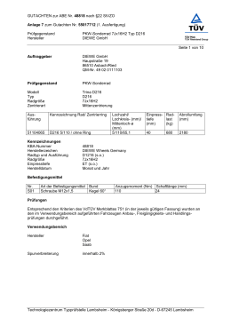 GUTACHTEN zur ABE Nr. 48818 nach §22 StVZO Anlage 7 zum