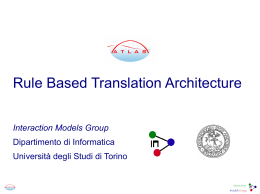 Rule Based Translation Architecture