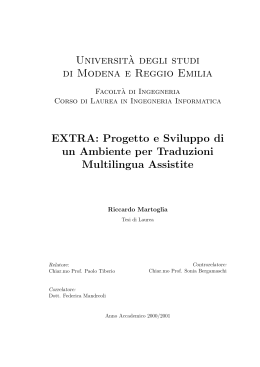 Universit`a degli studi di Modena e Reggio Emilia