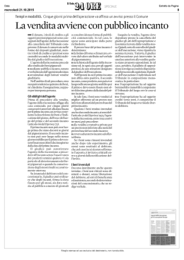 La vendita avviene con pubblico incanto