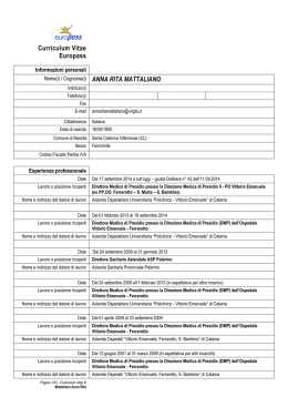 Curriculum vitae