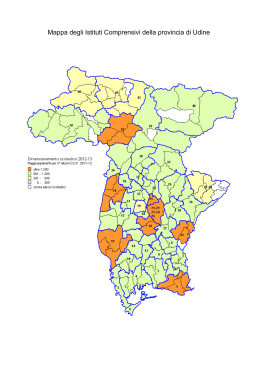 Mappa degli Istituti Comprensivi della provincia di Udine