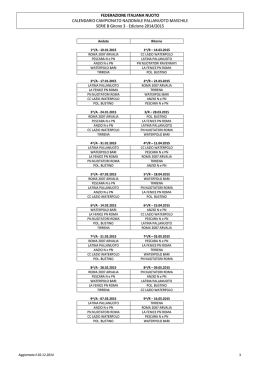 federazione italiana nuoto calendario
