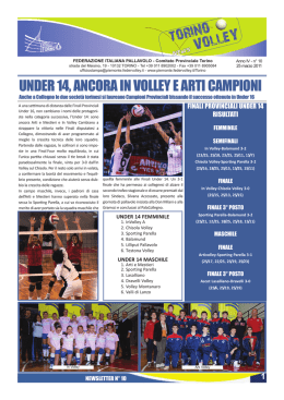 under 14, ancora in volley e arti campioni