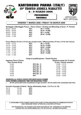 Programma / Timetable