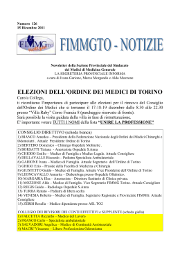 126 - Elezioni dell`Ordine dei Medici di Torino