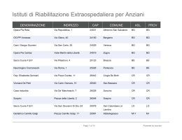 Istituti di Riabilitazione Extraospedaliera per Anziani