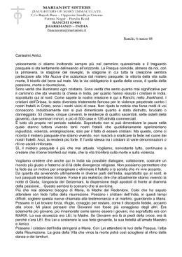 Lettera da Sr. Franca (Aprile 2008)