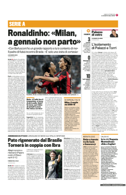 Ronaldinho: «Milan, a gennaio non parto»