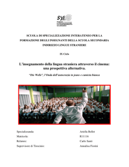 L`insegnamento della lingua straniera attraverso il cinema: una