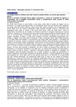 Leggi la rassegna del 17 novembre 2011