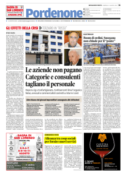 Articolo pubblicato sul Messagero Veneto del 11.08.2013