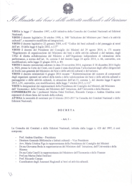 DM 17 marzo 2015 - Direzione Generale per i Beni Librari e gli