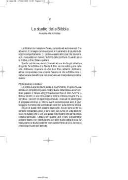 Lo studio della Bibbia