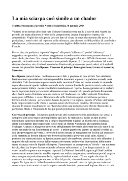 La mia sciarpa cos&igrave; simile a un chador