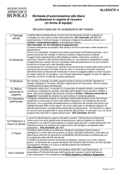 Richiesta di autorizzazione alla libera