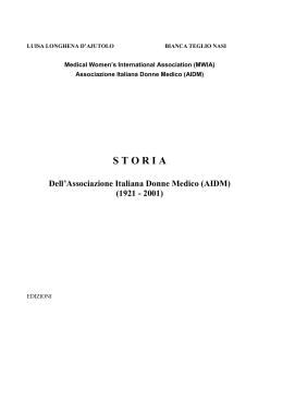 1921 – 2001 - Associazione Italiana Donne Medico