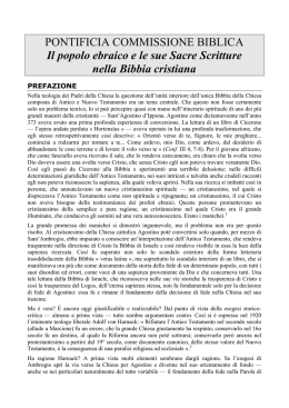 Il popolo ebraico e le sue Sacre Scritture nella