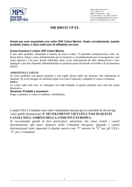 Scarica Manuale Italiano Cobra Marine MR HH125 EU Data: 11/10