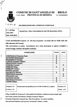 Delibera Consiglio n. 1