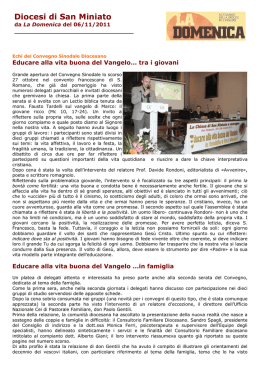 N&deg; del 06/11/2011 - Diocesi di San Miniato