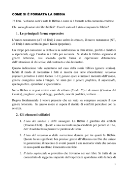 Come si è formata la Bibbia